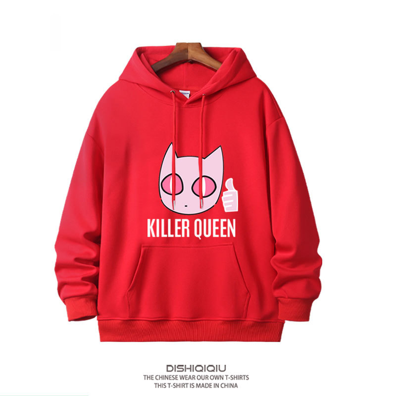 JOJO的奇妙冒險殺手皇后吉良吉影 2025秋冬新款親子情侶裝連帽衛衣