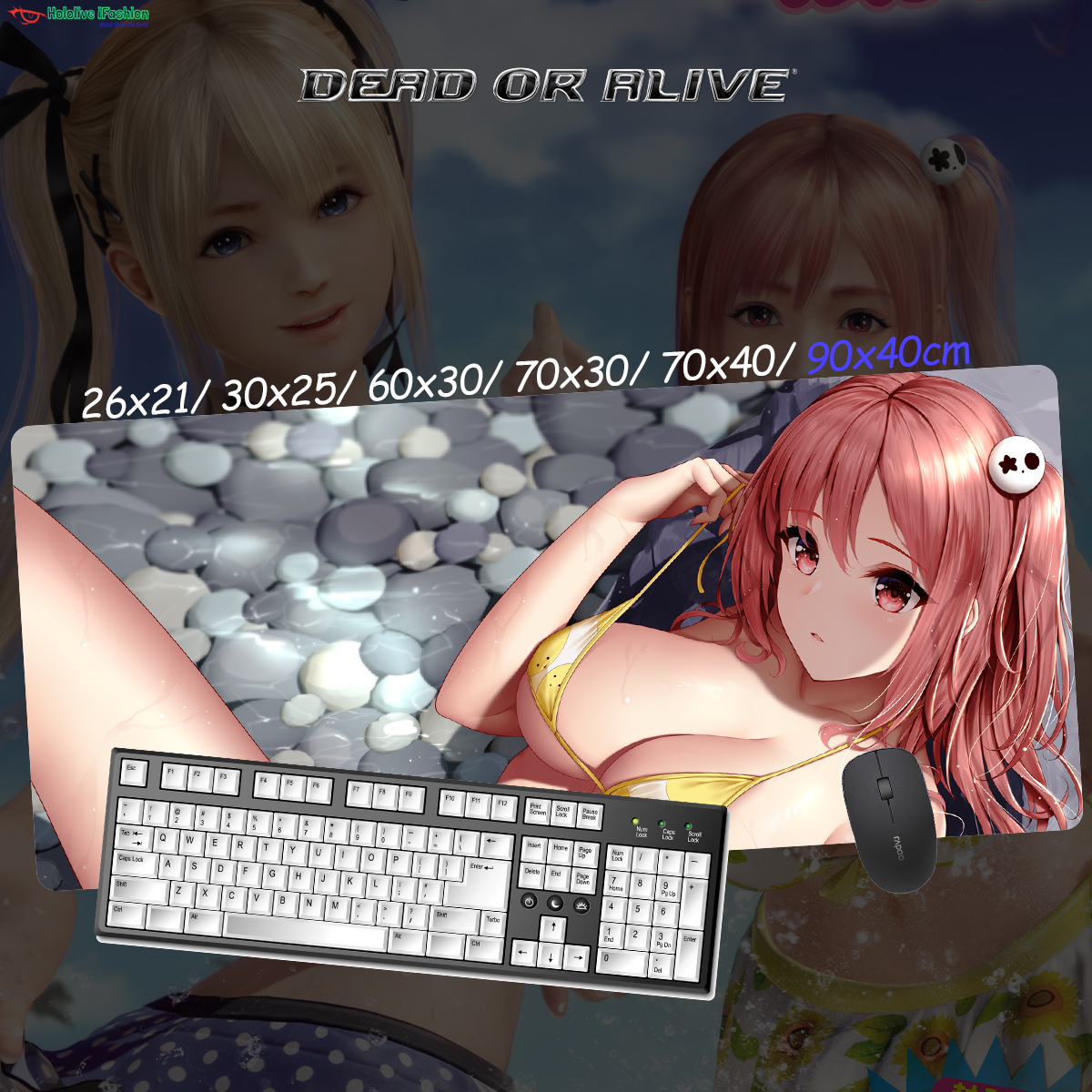 生死格鬥系列 超大鎖邊主題桌墊 布質滑鼠墊