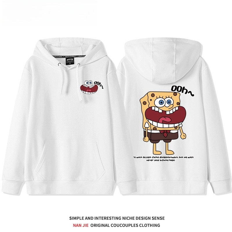 海綿寶寶 聯名衛衣2025秋冬新款親子情侶裝連帽衛衣
