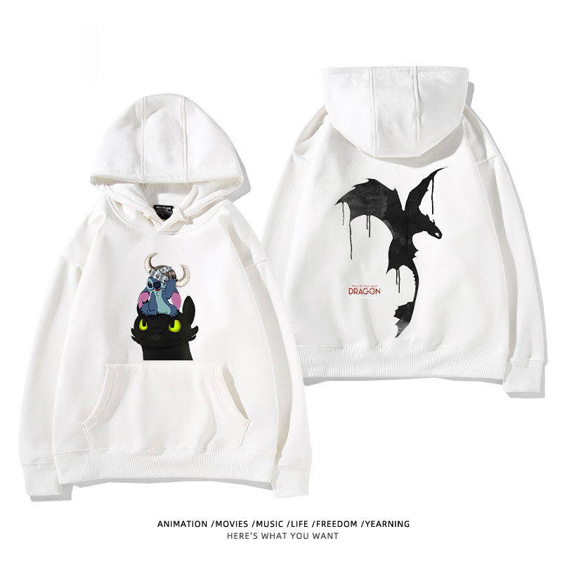 馴龍高手聯名史迪仔新款 親子情侶男女款連帽衛衣-ZUIHANG SHOP