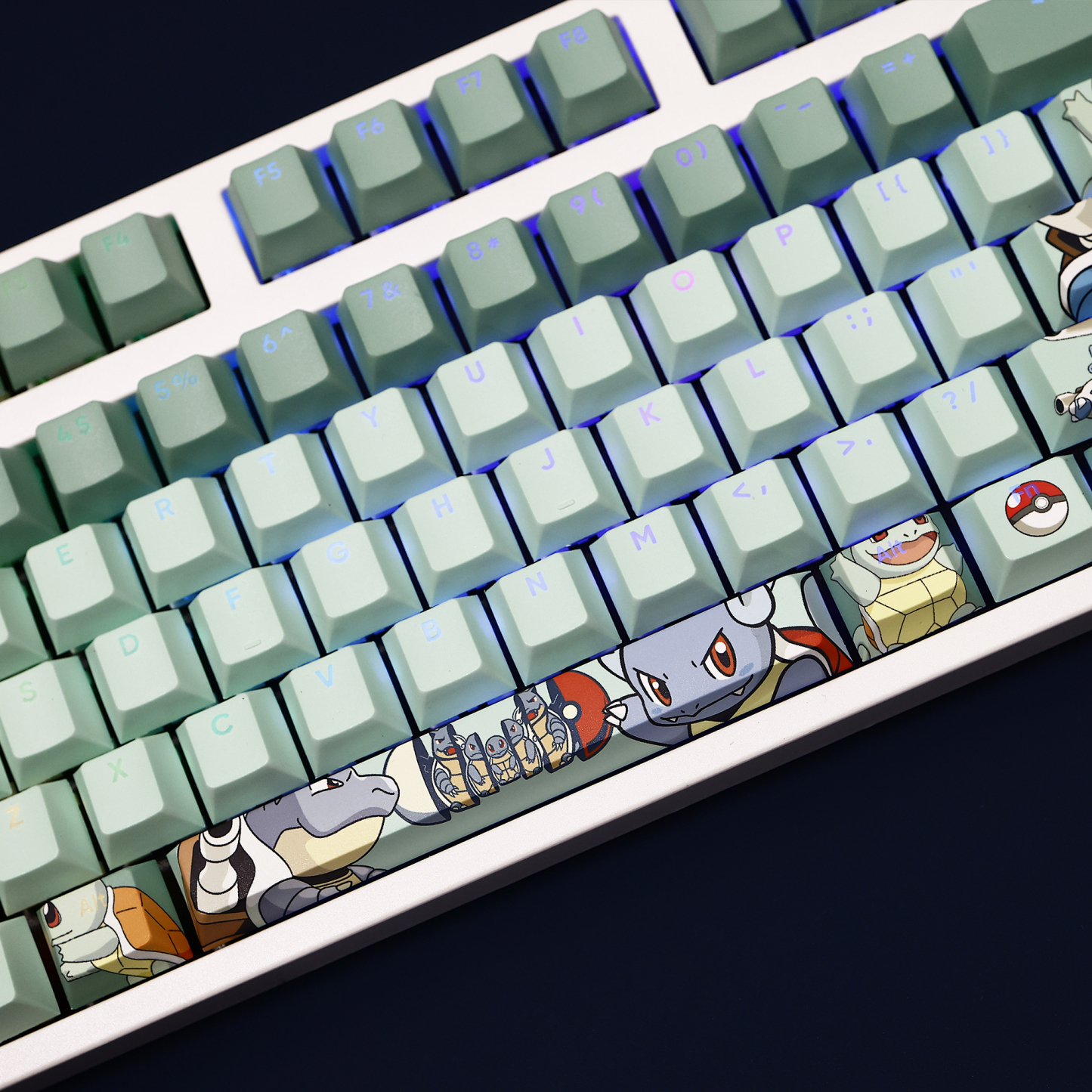 寶可夢傑尼龜 108鍵 標準配列 衛星軸鍵帽-CASEZONE