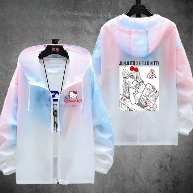 三麗鷗富江Hellokitty伊藤潤二周邊 全機能抗UV涼感漸變防曬外套