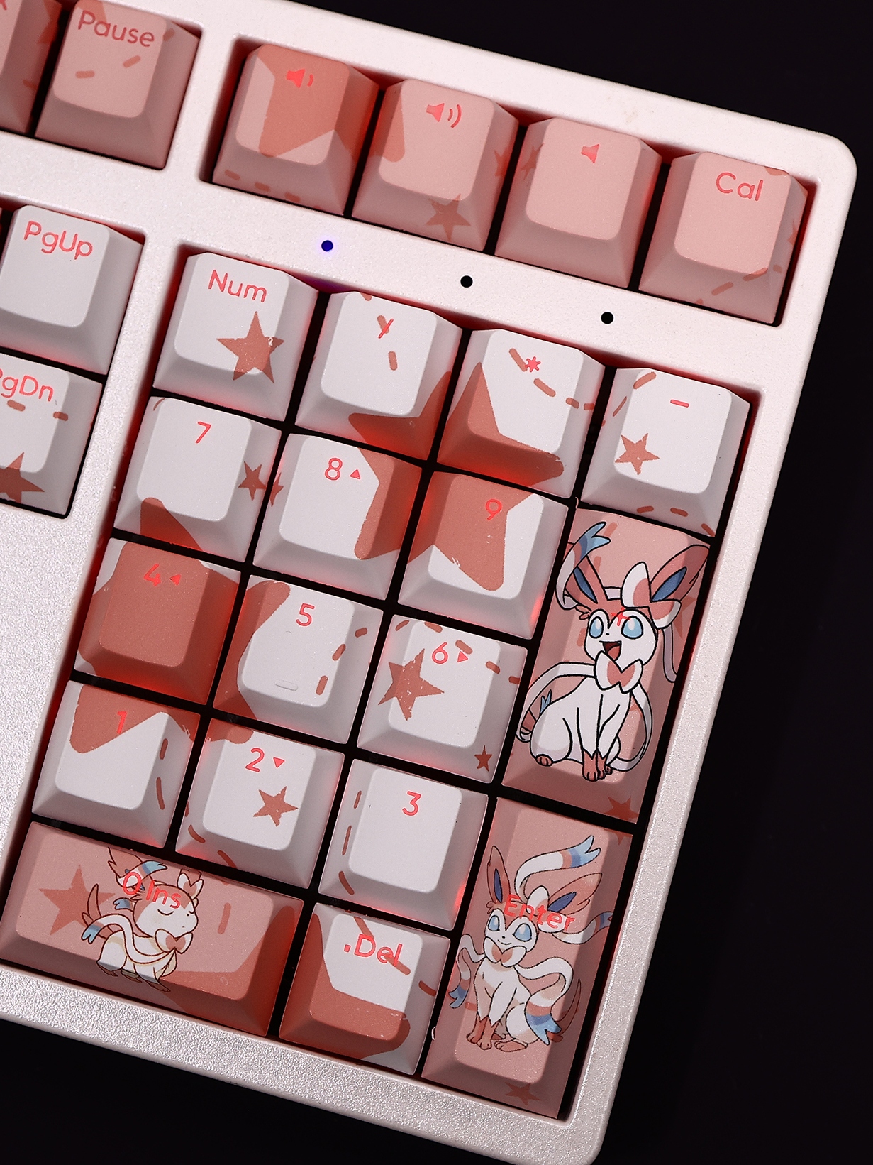 仙子伊布透光RGB108鍵標準配列衛星軸鍵帽-CASEZONE