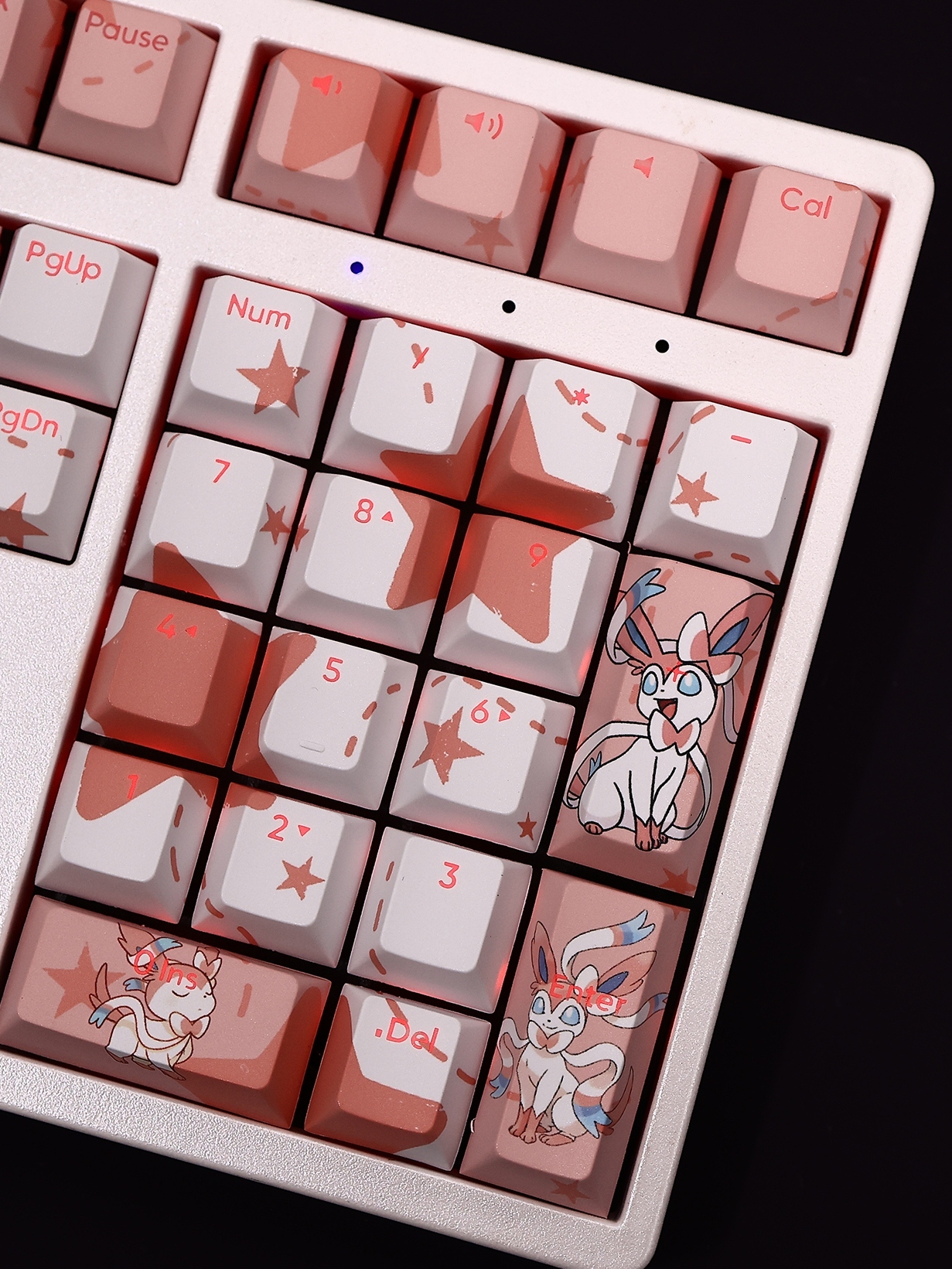 仙子伊布透光RGB108鍵標準配列衛星軸鍵帽-CASEZONE