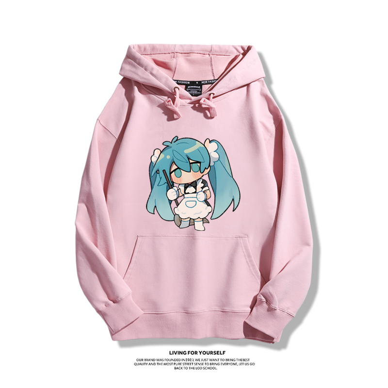 日系Q版初音未來新款 親子情侶男女款連帽衛衣-CASEZONE