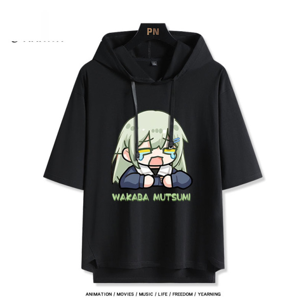 BanG Dream! Ave Mujica 若葉睦 連帽短袖T恤-ZUIHANG SHOP