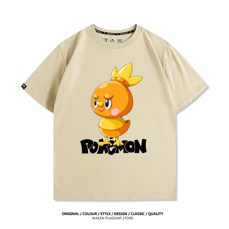 LabubuX寶可夢 印花短袖T恤-CASEZONE