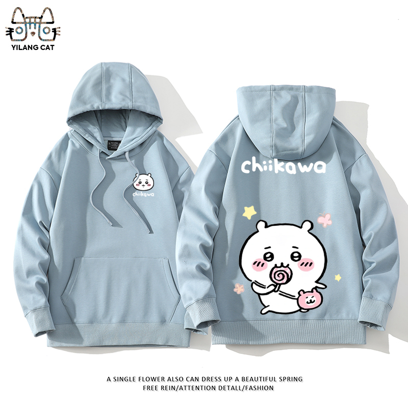 Chiikawa聯名衛衣2025秋冬新款親子情侶裝連帽衛衣