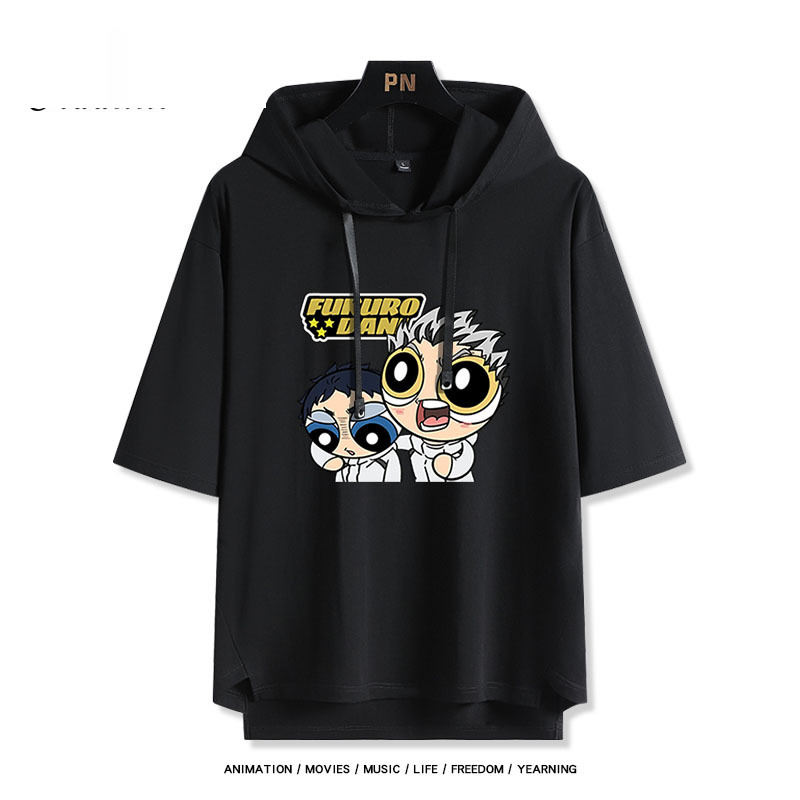 飛天小女警排球少年 連帽短袖T恤