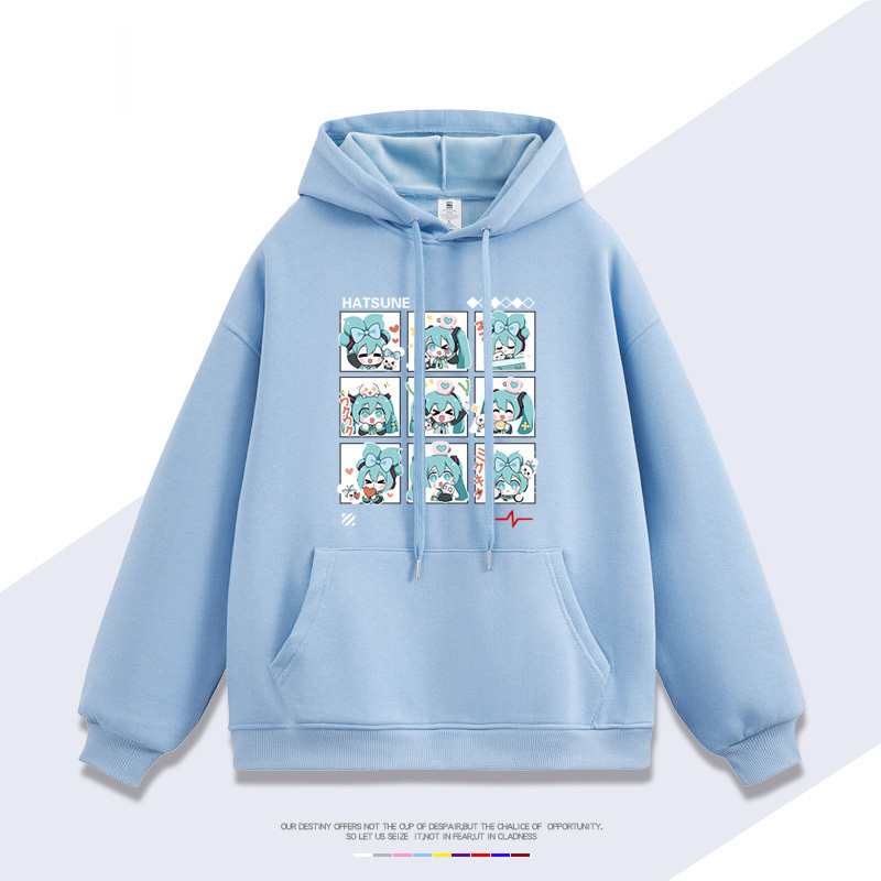 初音未來 聯名衛衣2025秋冬新款 親子情侶裝連帽衛衣