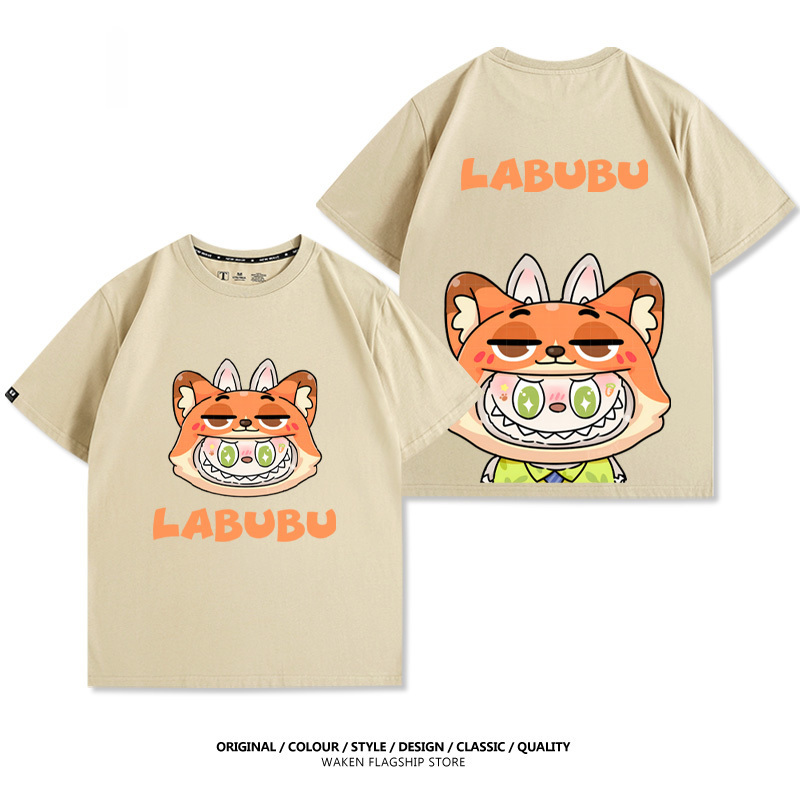 LabubuX瘋狂動物城 印花短袖T恤-CASEZONE