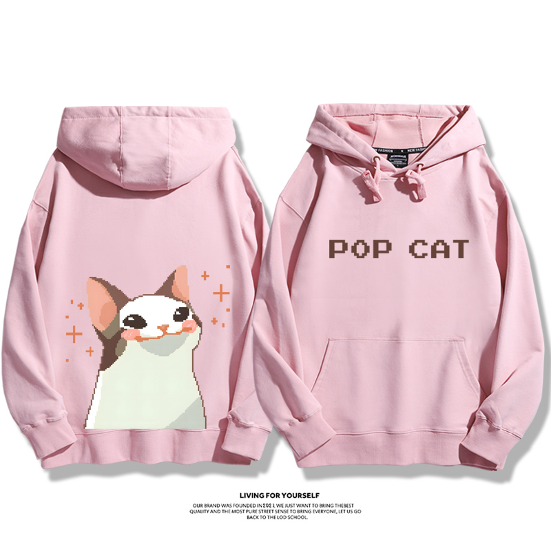 pop貓新款 親子情侶男女款連帽衛衣-CASEZONE