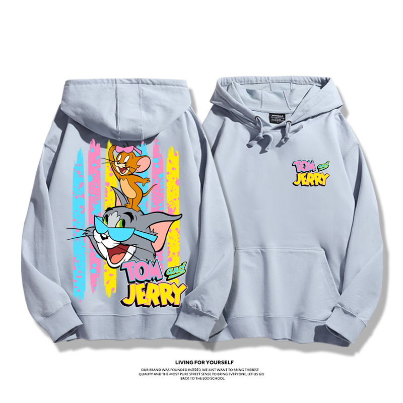 湯姆貓與傑利鼠新款 親子情侶男女款連帽衛衣-CASEZONE