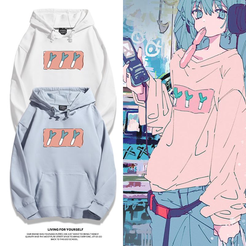 初音未來新款 親子情侶男女款連帽衛衣-CASEZONE