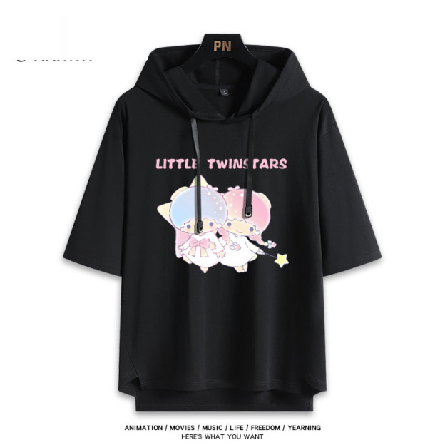 雙子星 Little twin stars 連帽短袖T恤