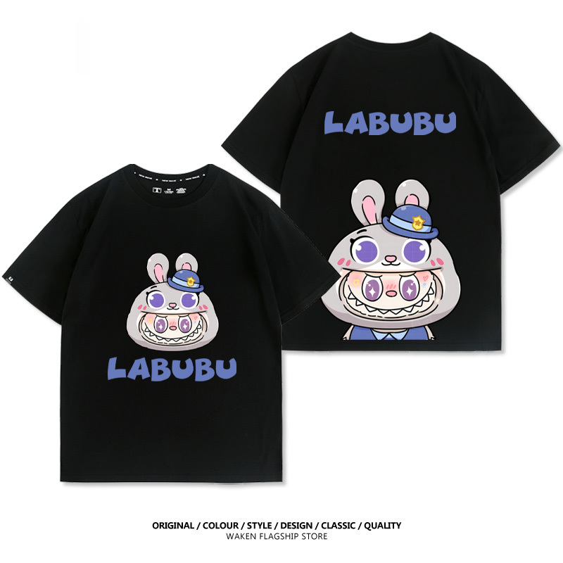 LabubuX瘋狂動物城 印花短袖T恤-CASEZONE