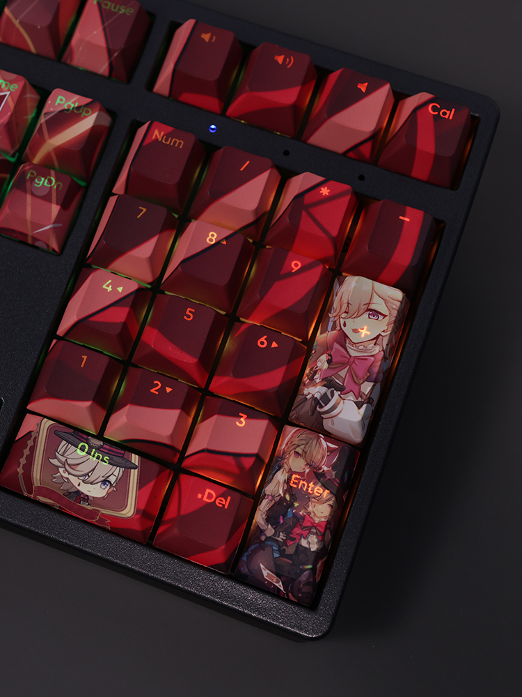 林尼原神透光RGB108鍵標準配列衛星軸鍵帽-CASEZONE