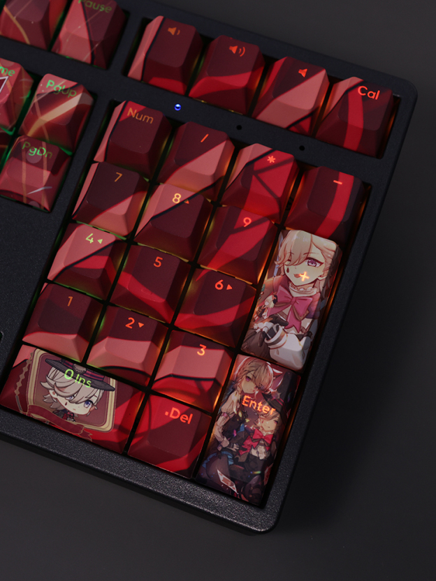 林尼原神透光RGB108鍵標準配列衛星軸鍵帽-CASEZONE