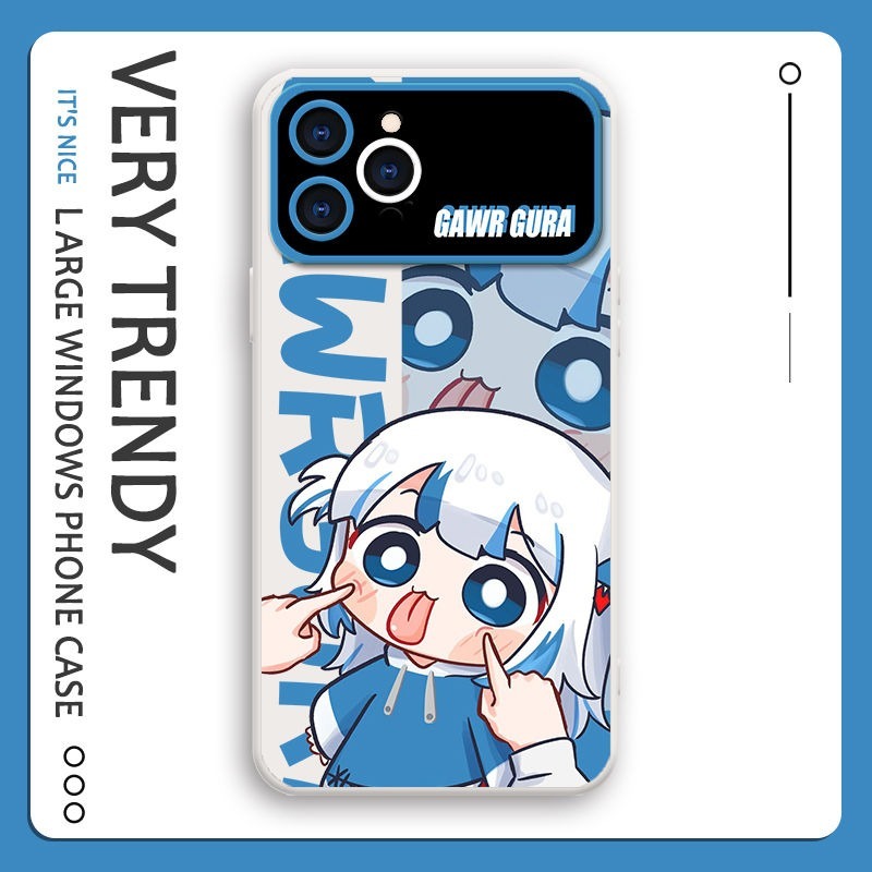 Gawr Gura液態大視窗全包矽膠防摔軟殼-CASEZONE