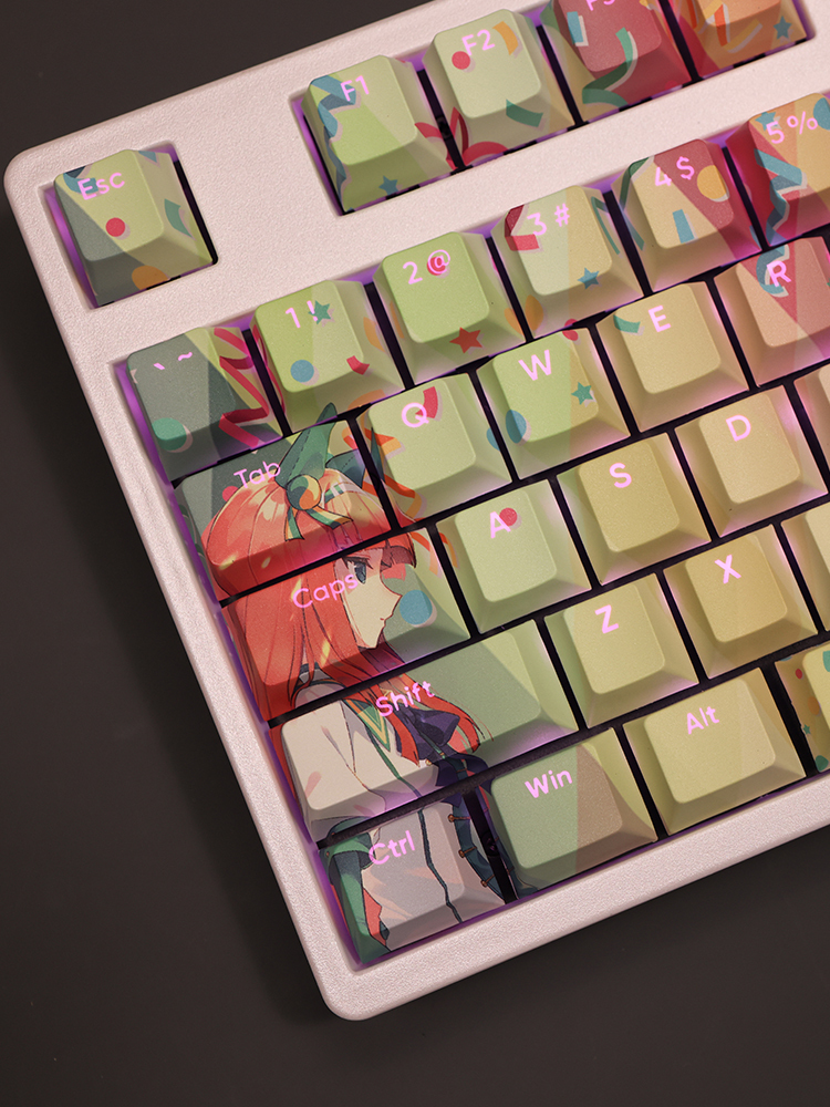 無聲鈴鹿透光RGB108鍵標準配列衛星軸鍵帽-CASEZONE