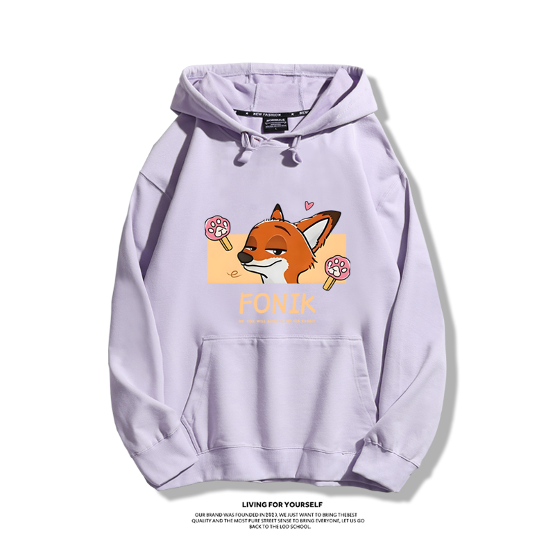 瘋狂動物城新款 親子情侶男女款連帽衛衣