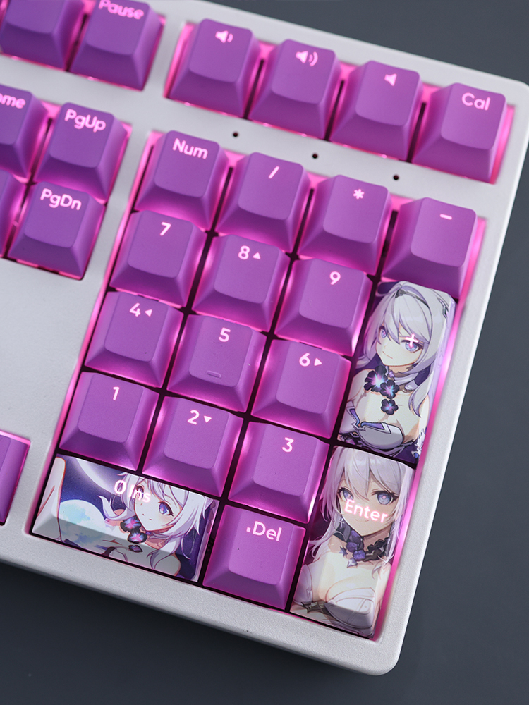 終焉之律者琪亞娜透光RGB108鍵標準配列衛星軸鍵帽-CASEZONE