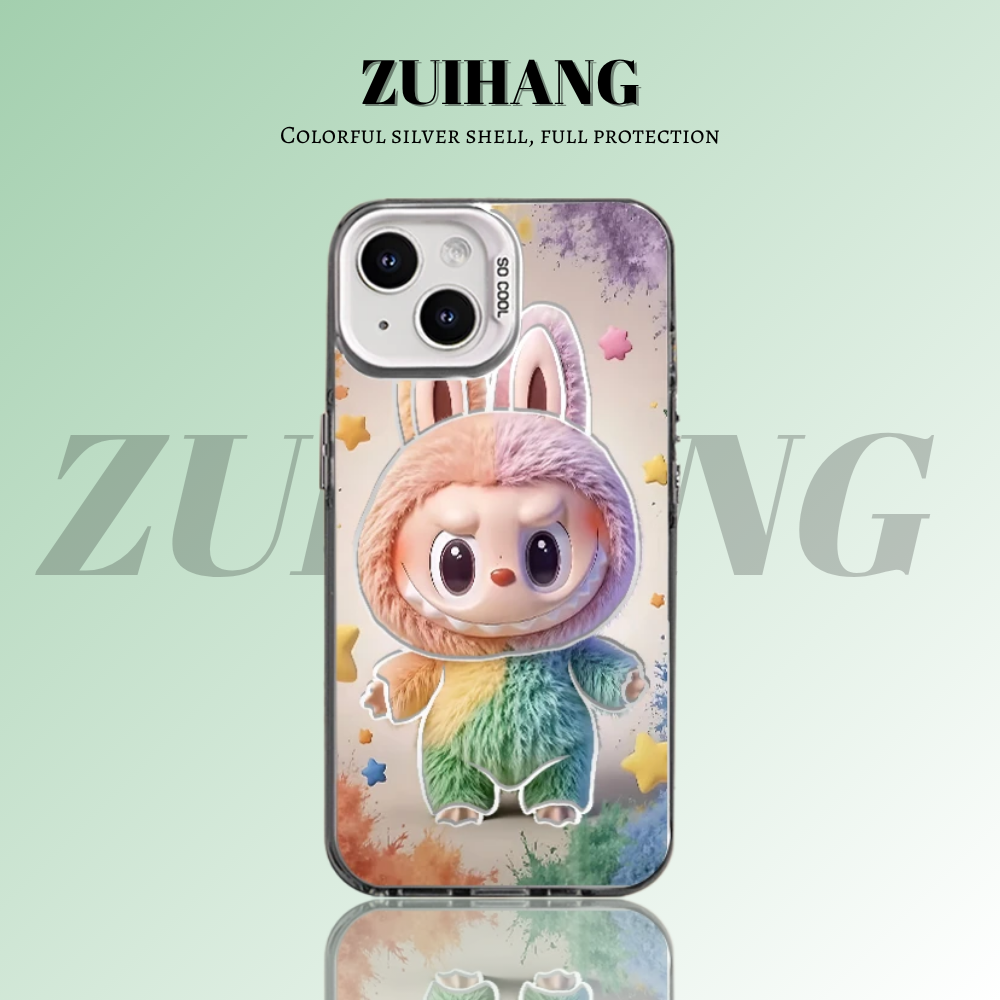labubu 彩銀防摔手機殼-CASEZONE