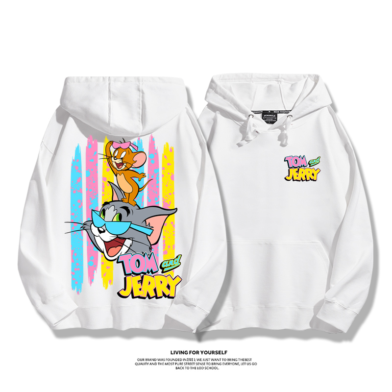 湯姆貓與傑利鼠新款 親子情侶男女款連帽衛衣-CASEZONE