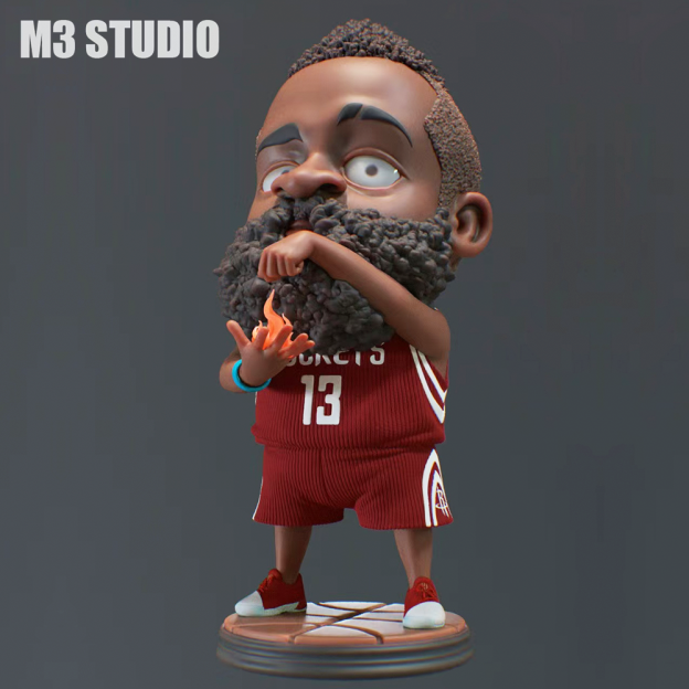 M3工作室 火箭隊 詹姆斯哈登 NBA Q版GK雕像-CASEZONE