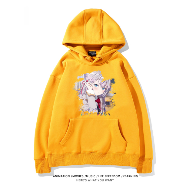 不時輕聲地以俄語遮羞的鄰座艾莉同學新款 親子情侶男女款連帽衛衣-CASEZONE