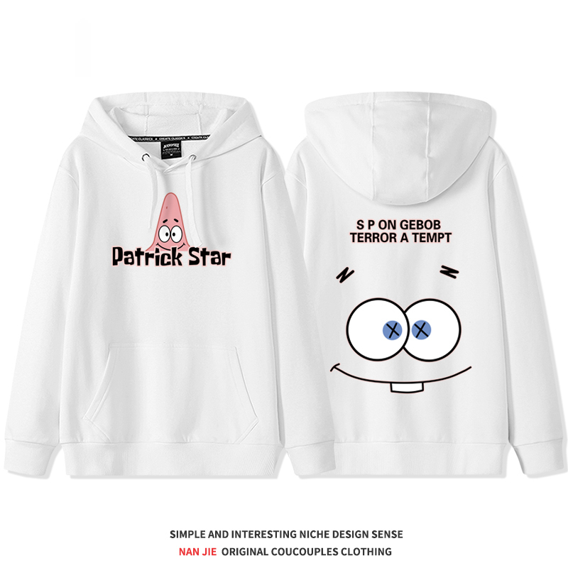 海綿寶寶聯名 2025秋冬新款 親子情侶裝連帽衛衣