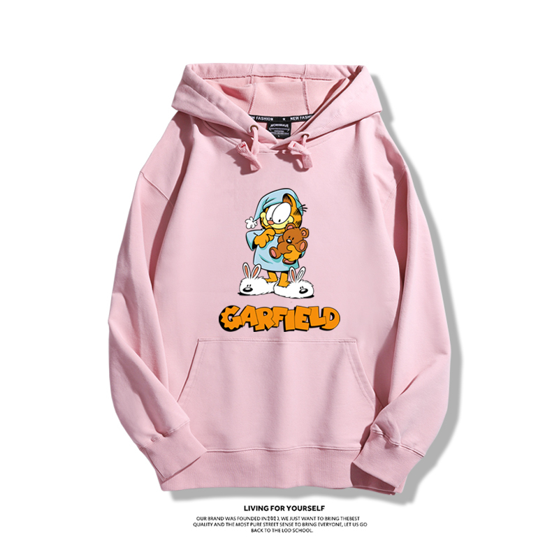 加菲貓新款 親子情侶男女款連帽衛衣-CASEZONE