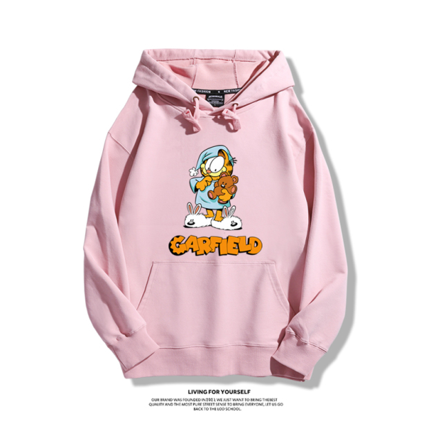 加菲貓新款 親子情侶男女款連帽衛衣-CASEZONE