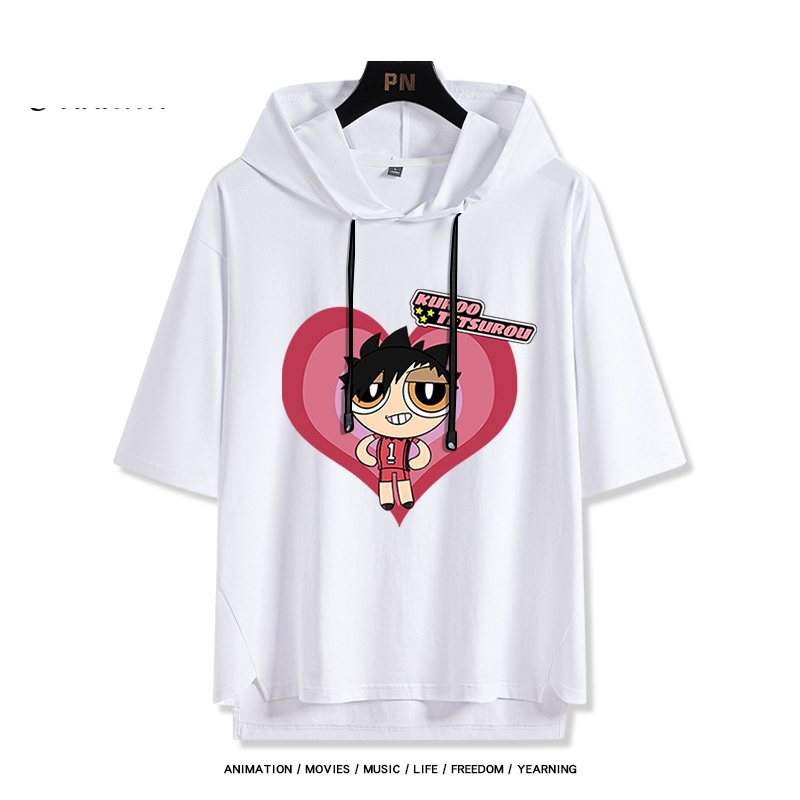 飛天小女警 x 排球少年 連帽短袖T恤