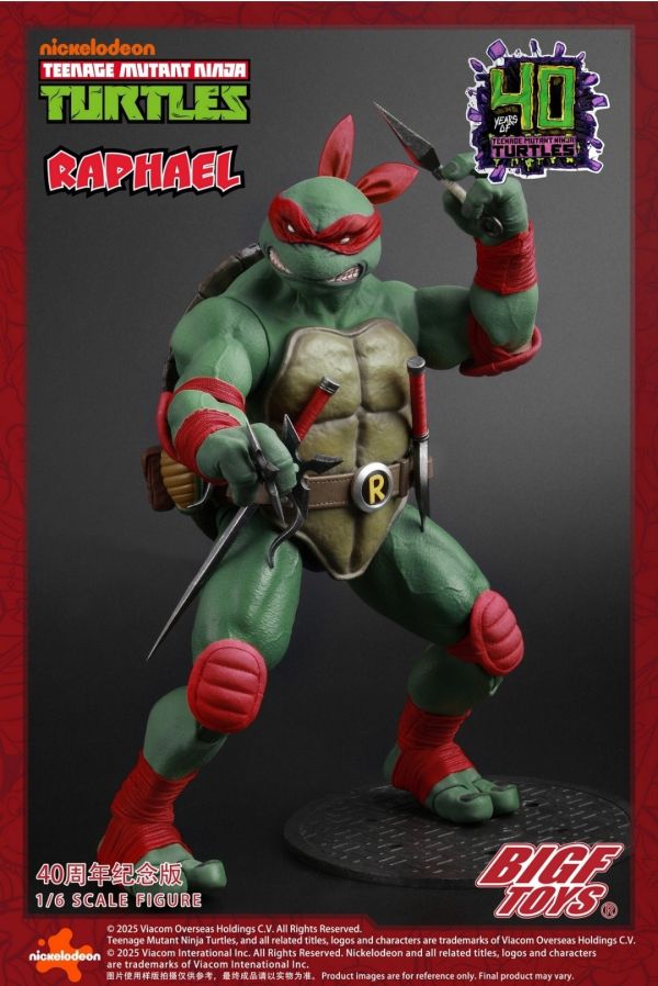 【預購】正版授權 BIGFTOYS 1/6 忍者龜 拉斐爾 40週年紀念款