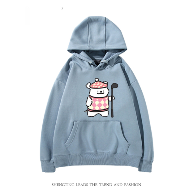 線條小狗新款 親子情侶男女款連帽衛衣-CASEZONE