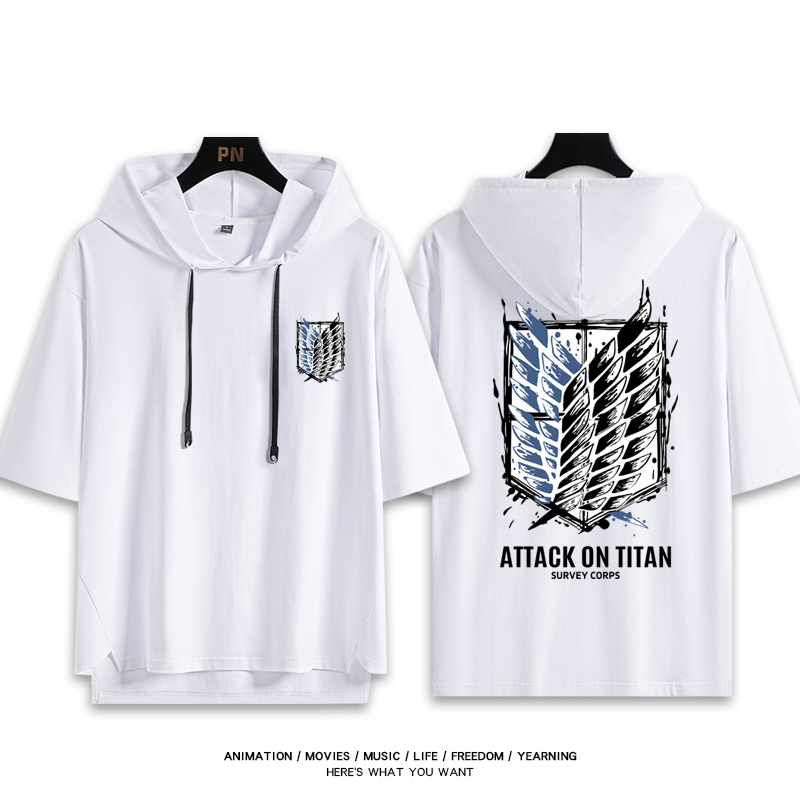 進擊的巨人 連帽短袖T恤-ZUIHANG SHOP