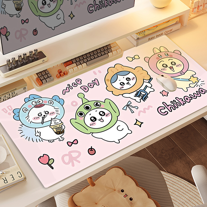 Chiikawa 主題桌墊 布質滑鼠墊-CASEZONE