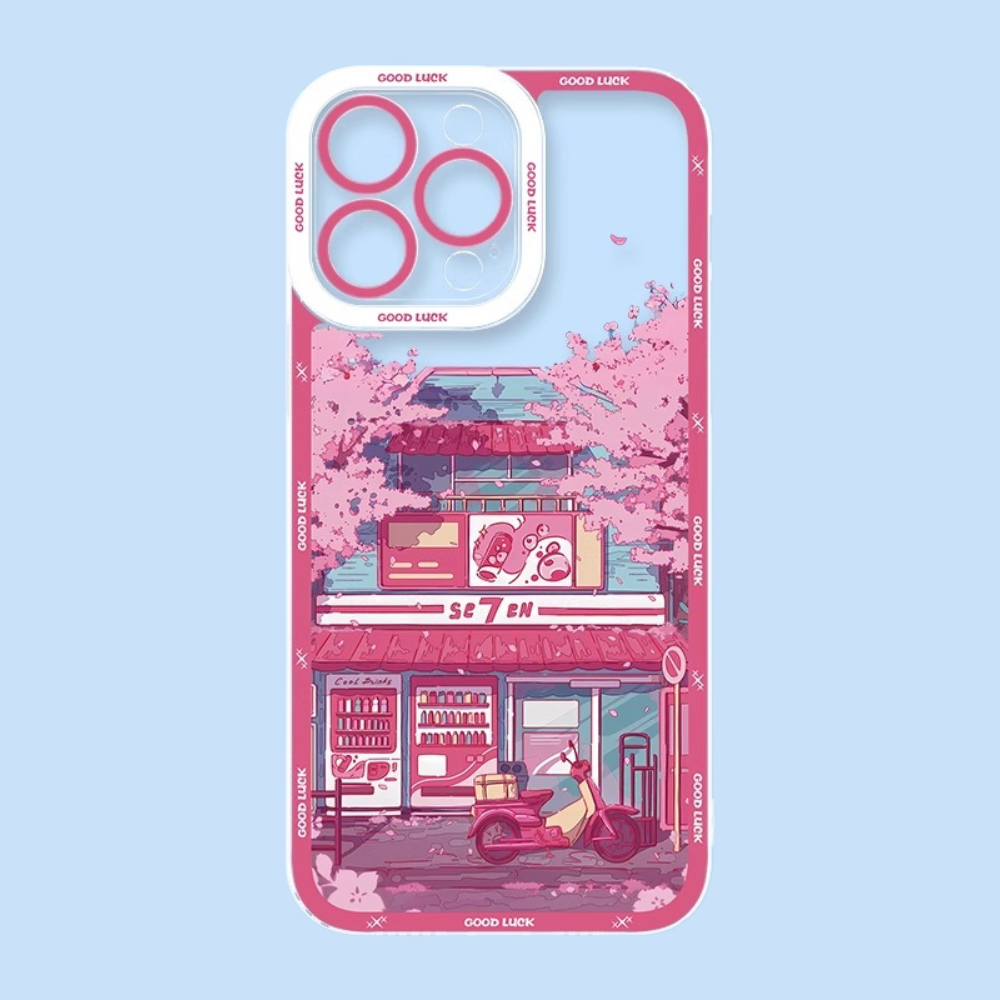 日式風景透明防摔軟殼-CASEZONE