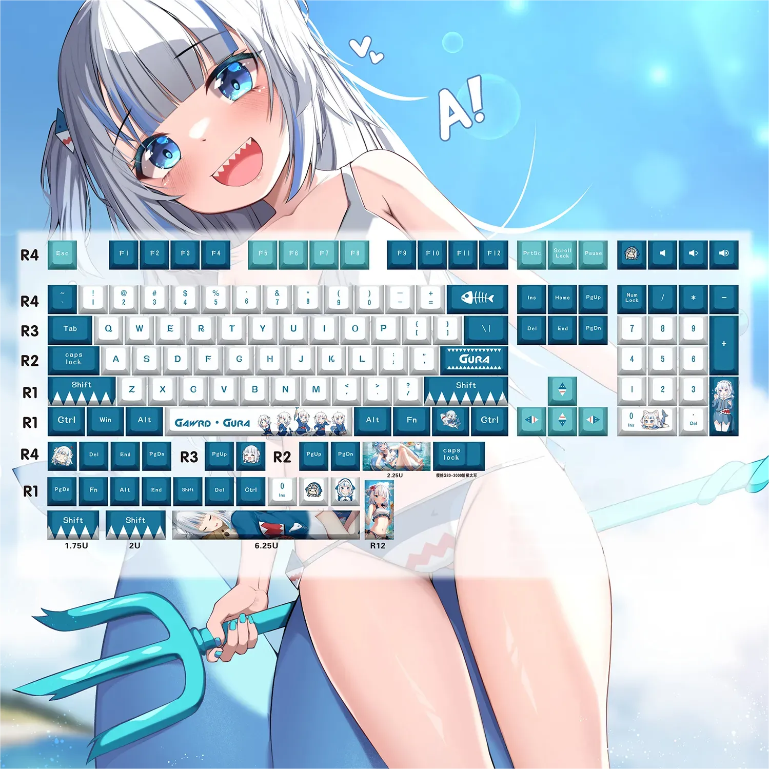 VTuber hololive 132鍵熱昇華PBT鍵帽-CASEZONE