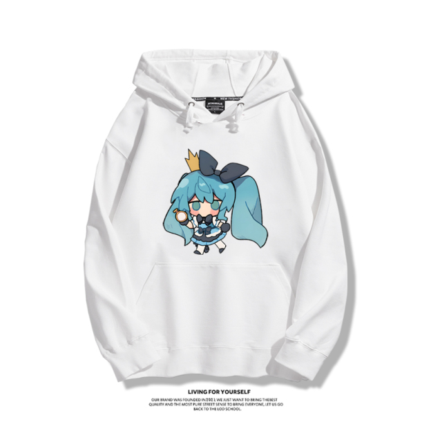 日系Q版初音未來新款 親子情侶男女款連帽衛衣-CASEZONE