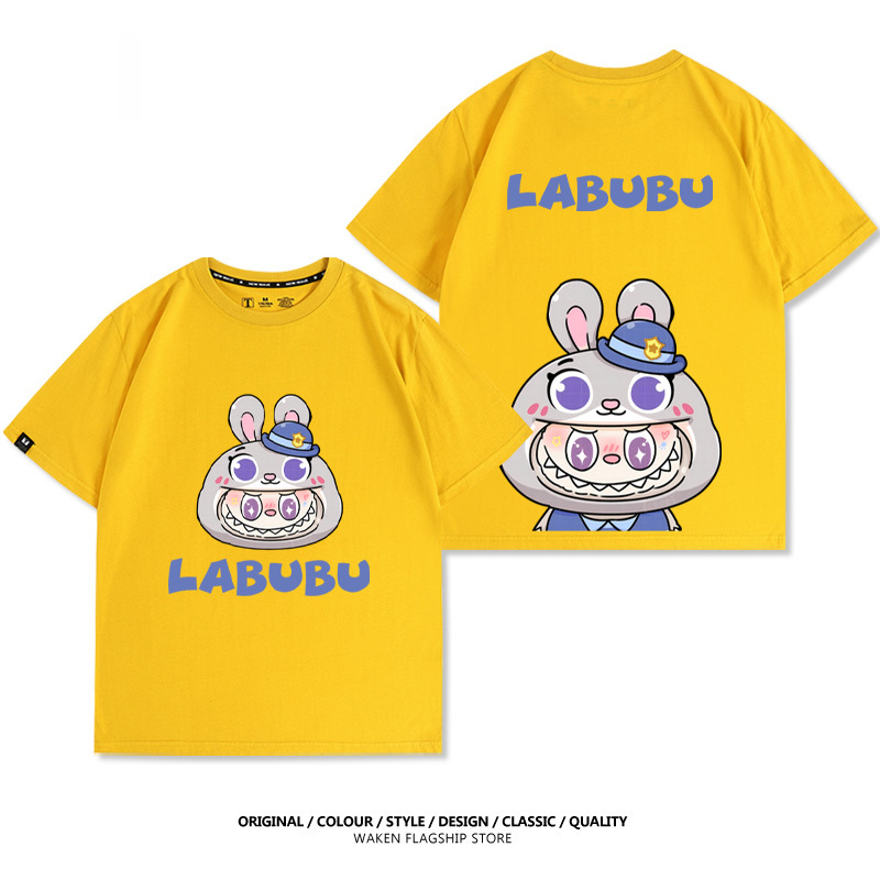 LabubuX瘋狂動物城 印花短袖T恤-CASEZONE