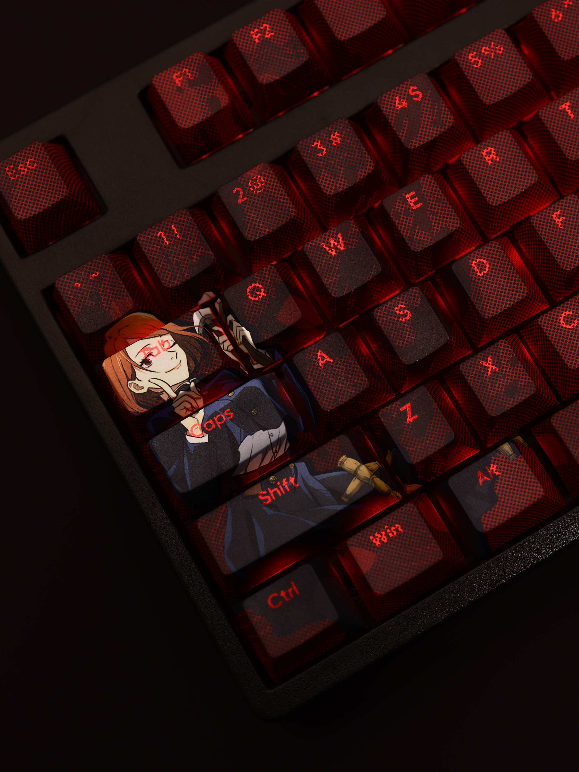 釘崎野薔薇透光RGB108鍵標準配列衛星軸鍵帽-CASEZONE