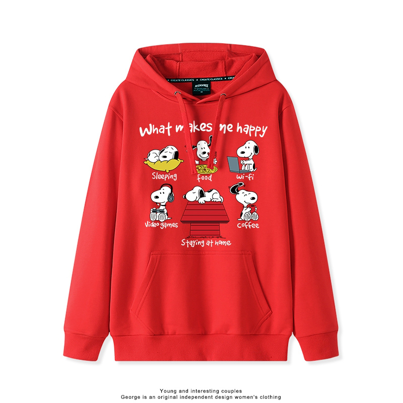 史努比 聯名衛衣2025秋冬新款親子情侶裝連帽衛衣