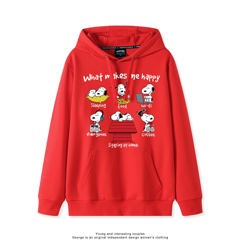 史努比 聯名衛衣2025秋冬新款親子情侶裝連帽衛衣