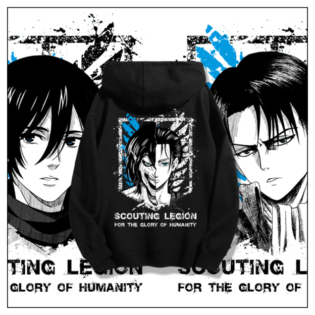 進擊的巨人 2025秋冬新款 親子情侶男女連帽衛衣-ZUIHANG SHOP