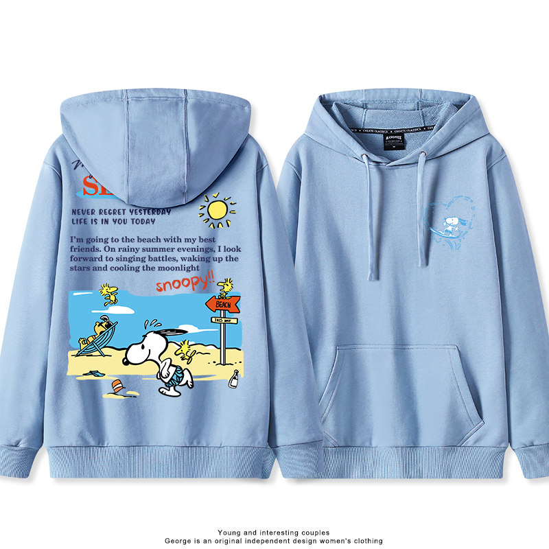 史努比 聯名衛衣2025秋冬新款親子情侶裝連帽衛衣