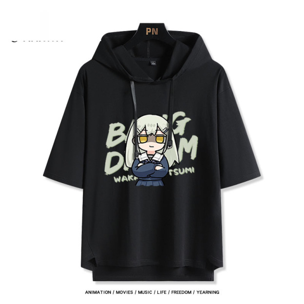 BanG Dream! Ave Mujica 若葉睦 連帽短袖T恤-ZUIHANG SHOP