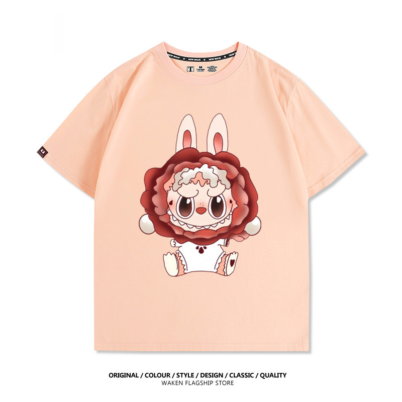 Labubu卡通潮牌 印花短袖T恤-CASEZONE