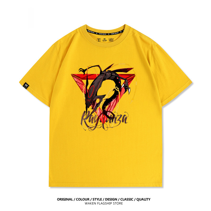 精靈寶可夢裂空座 印花短袖T恤-CASEZONE